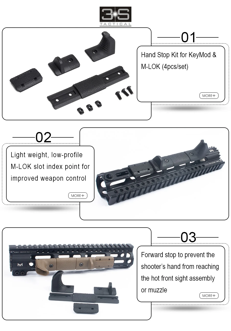 Тактический Ручной стоп Mlok Handguard и Keymod Picatinny рельсовый аксессуар|Кронштейны
