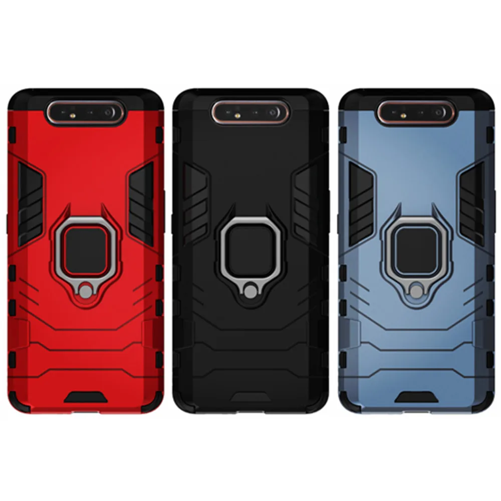 

For Samsung Galaxy A80 Case Armor Ring Stand Holder Phone Back Cover for Samsung A80 A 80 SM-A805F/DS 6.7'' Shockproof Cover