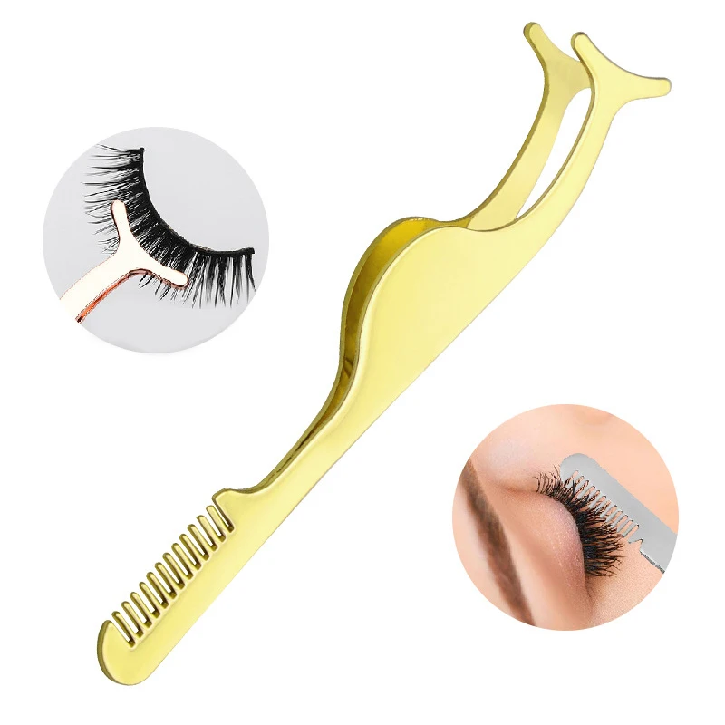 

Щипцы для завивки накладных ресниц, пинцет из нержавеющей стали, инструмент для макияжа бровей