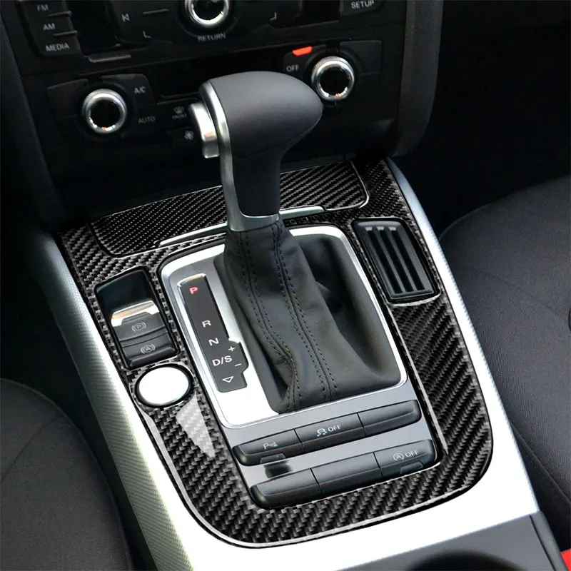

Carbon Fiber Car Accessories Interior Control Gear Box Shift Panel Modification Cover Trim Stickers For Audi A4L A5 Q5 2008-2017