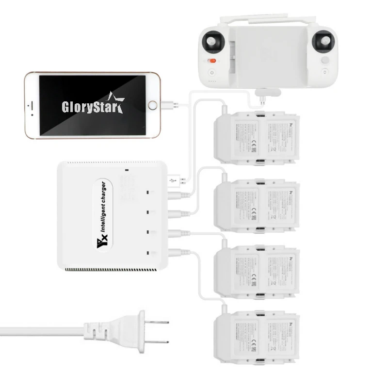 6 в 1 Multi Зарядное устройство для Fimi X8SE 2020/Fimi X8 SE Дрон Батарея зарядная станция