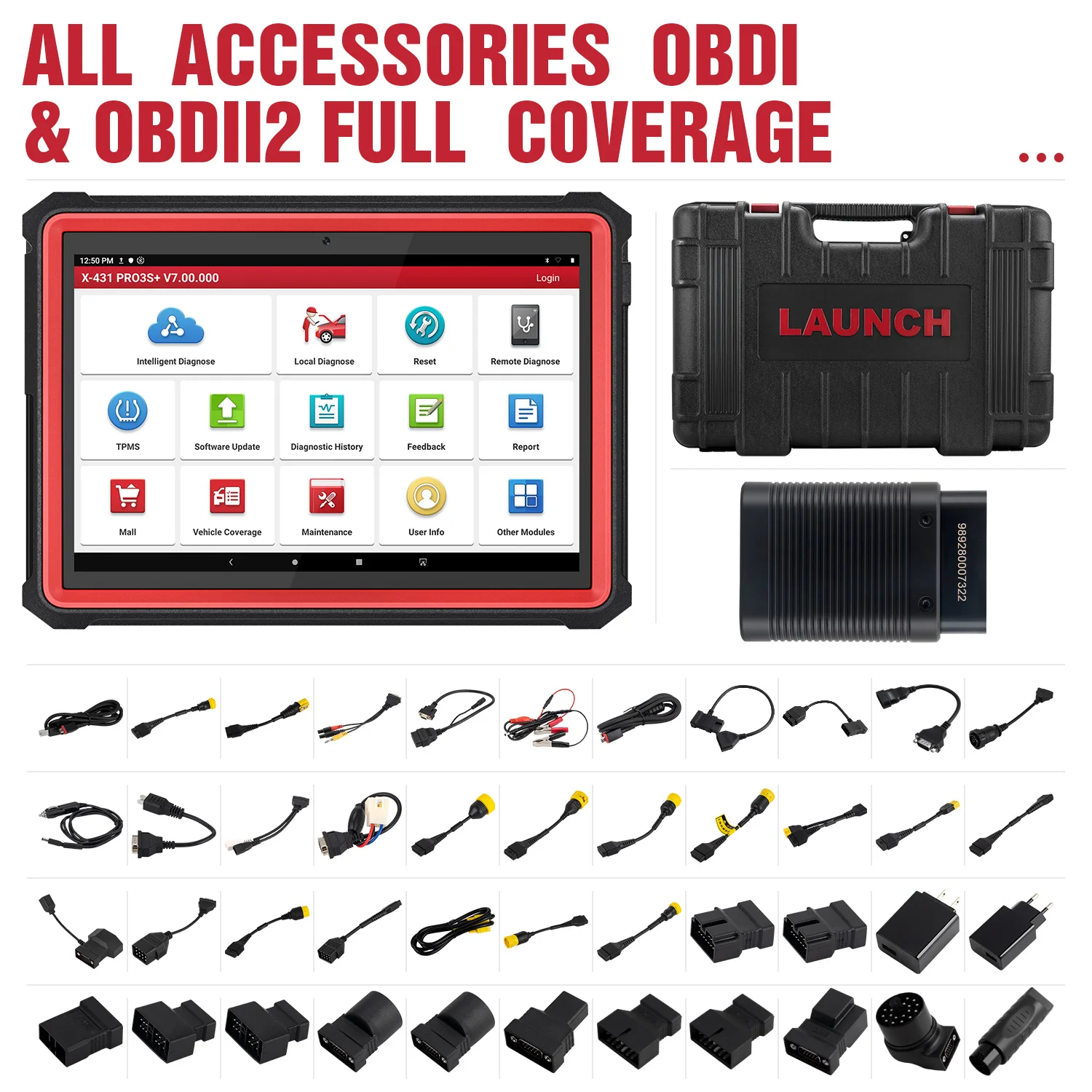 LAUNCH X431 Pro3s + Plus 10 1 &quotАвтомобильный OBD2 диагностический инструмент автомобильный OBD
