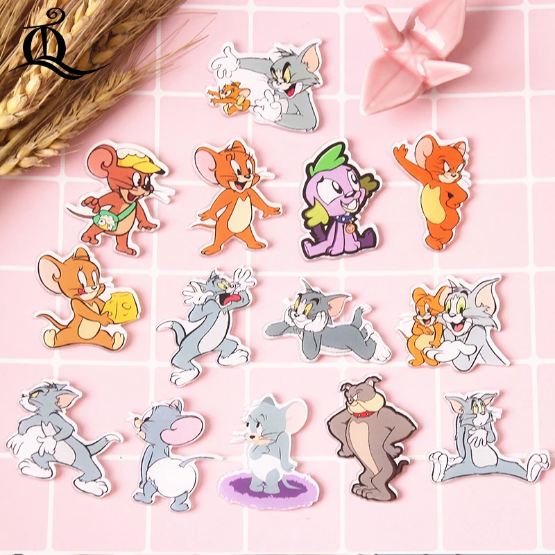 1PS MIX pink mouse dog cat Cartoon Icons on The Pin Kawaii Icon Badge Bacges on Backpack Badges for Clothing Acrylic Badges Y20