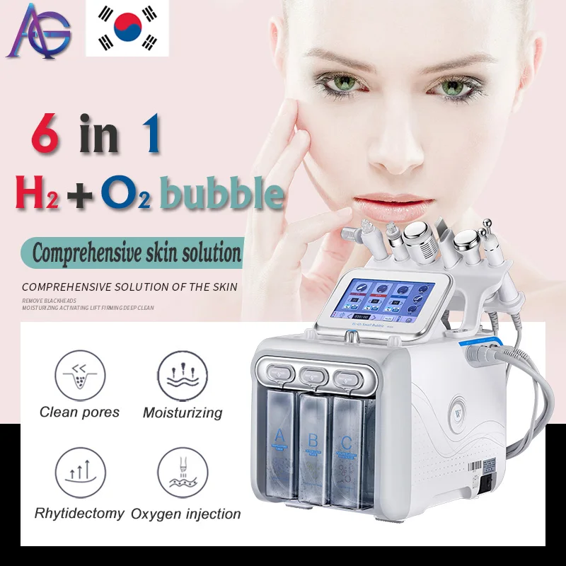 Горячее обновление! Hydrafacial 6in1 Малый пузырьковый инструменты для ухода за кожей