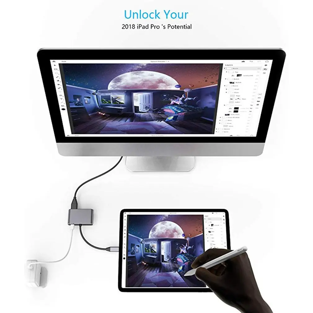 HDMI адаптер 4K VGA USB 3 1 type C USB-C видео конвертер для Macbook Pro |