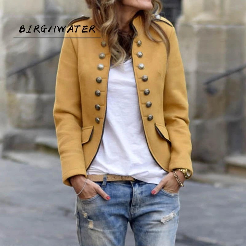 Модные женские блейзеры короткое пальто куртка с длинным рукавом однотонные