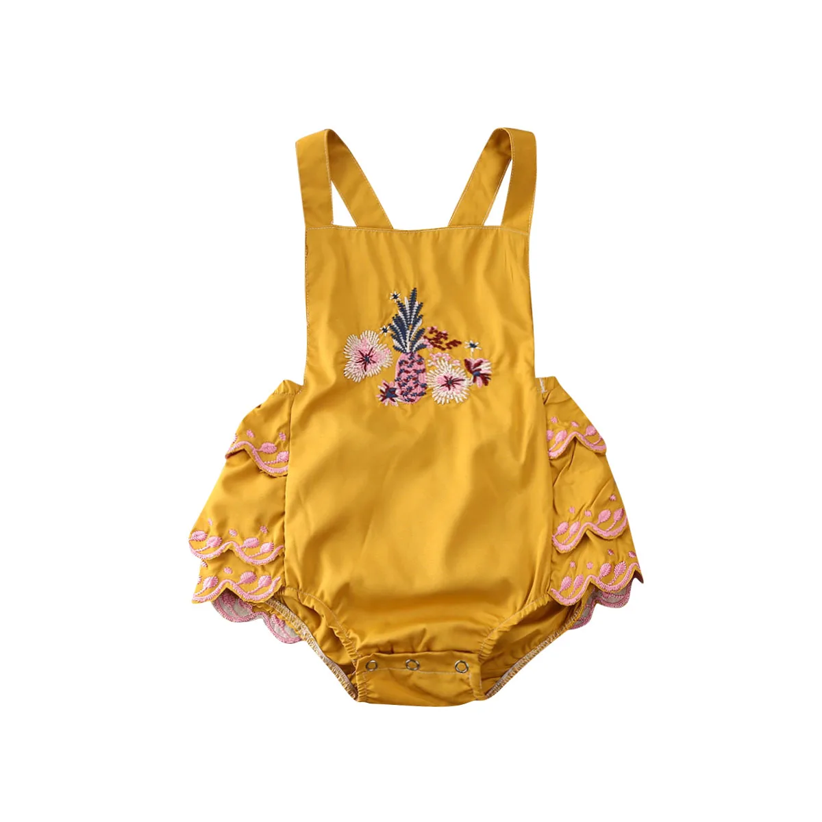 

1-24M Summer Newborn Infant Baby Girl Floral Ruffle Romper Cotton Jumpsuit Outfits Clothes