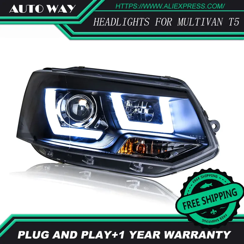 Бесплатная доставка! Светодиодный чехол для фар VW Multivan T5 2012-2016 с биксеноновым