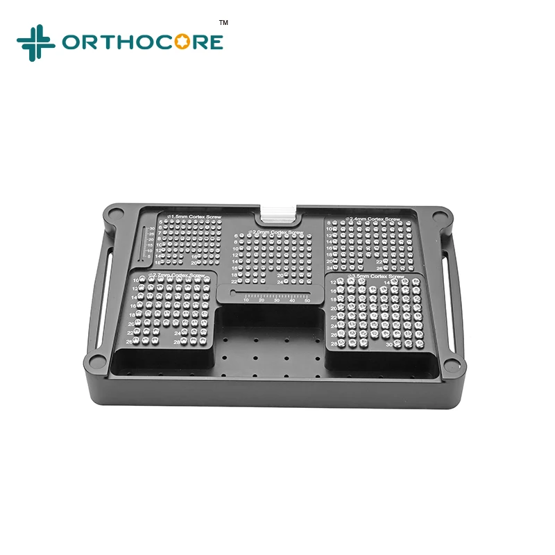 Caja de tornillo ortop&eacute;dico, caja de tornillo de aluminio, Animal PEQUE&Ntilde;O, bandeja ortop&eacute;dica-0