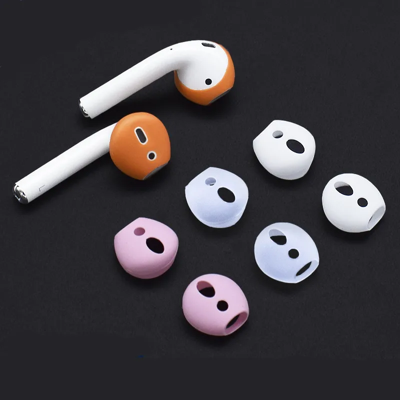 4 пары чехол для наушников силиконовый Противоскользящий Airpods Airpod наушники