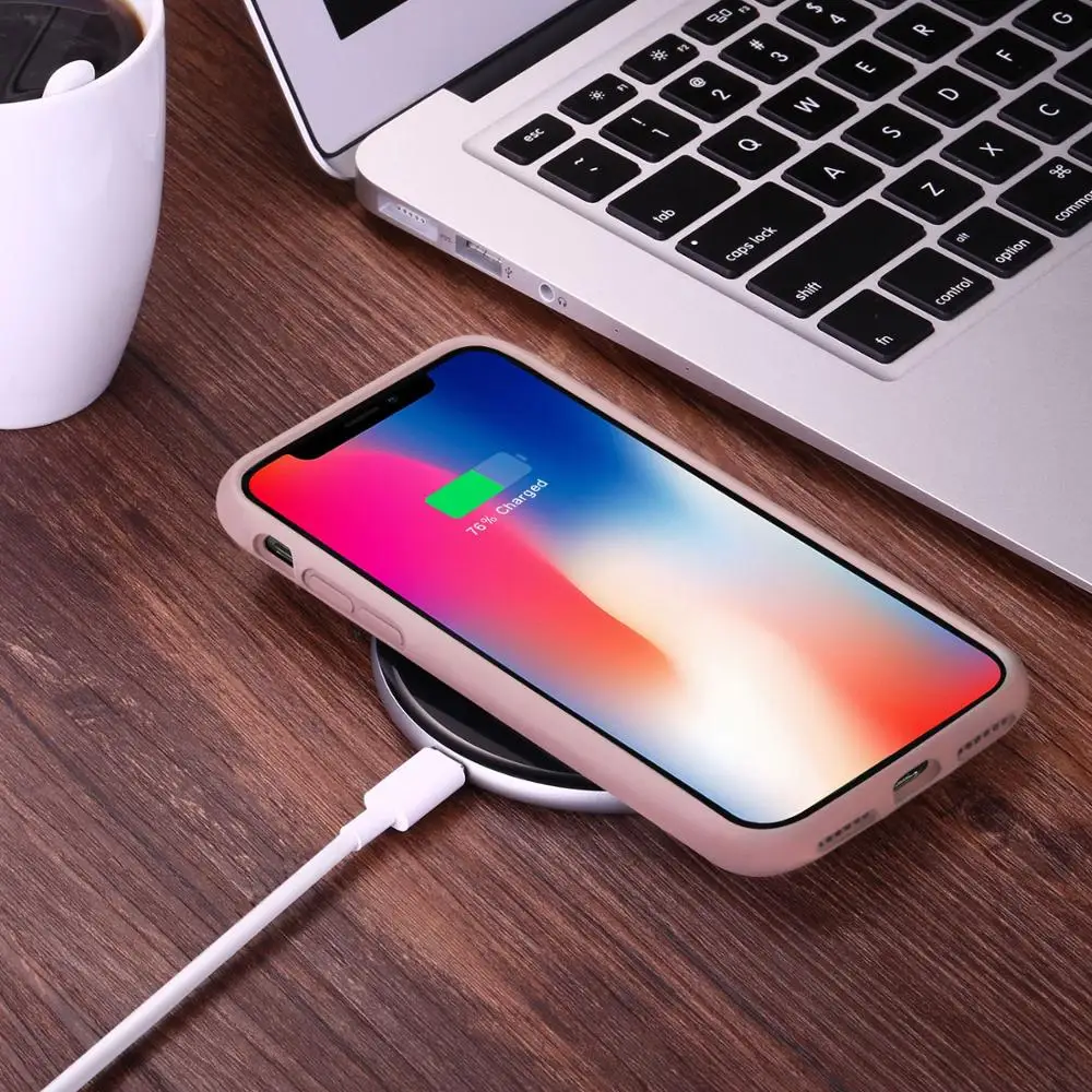 Официальный жидкий силиконовый чехол для телефона iphone X XS MAX XR 7 8 6 6S Plus мягкий