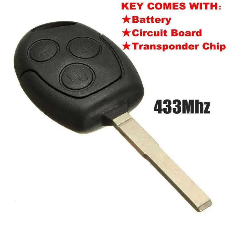 Абсолютно Новый 433 МГц 3 кнопки автомобильный чехол для ключей с дистанционным