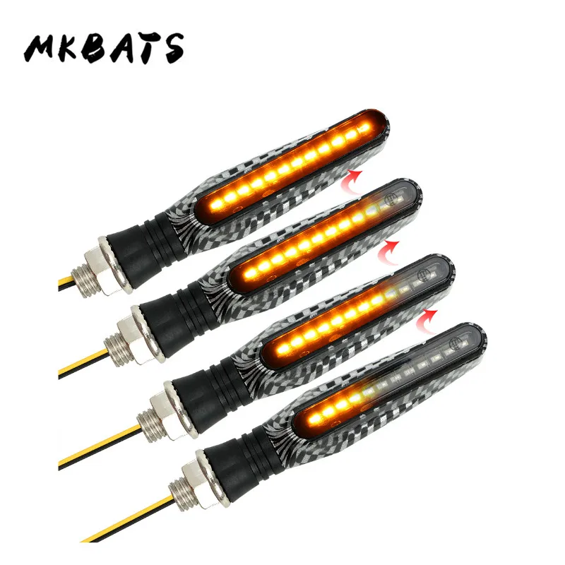 

2PCS Motorcycle Signal Lamp Motorcycle Styling LED Turn Signals Light 1 Pair Universal Flowing Water Blinker Light