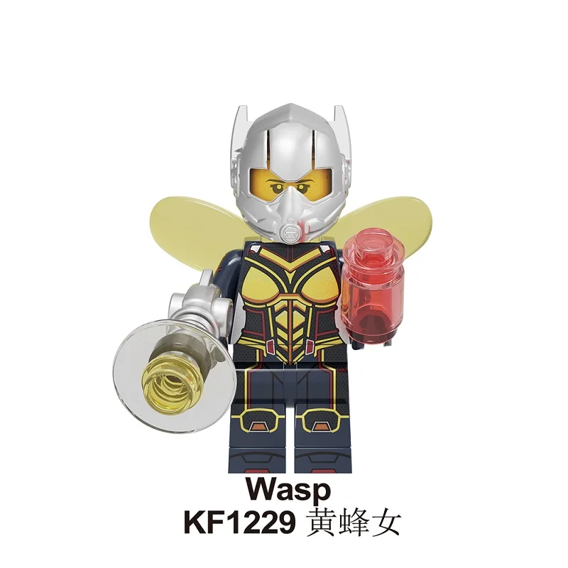 KF1229 Without Box Building Blocks Figures Bricks Thor Captain America Loki With Chromed Hair Doctor Strange War Machine Wasp For Kids Toys KF6101 - Цвет: KF1229 Without Box
