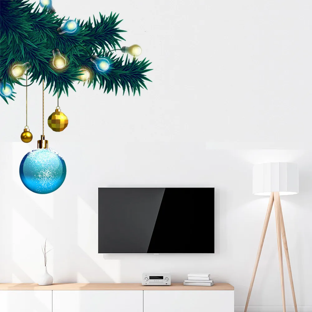 

Merry Christmas Wall Stickers Golden Bow Window Glass Decals Xmas Decor Murals For Home Ornaments New Year 2022 Navidad