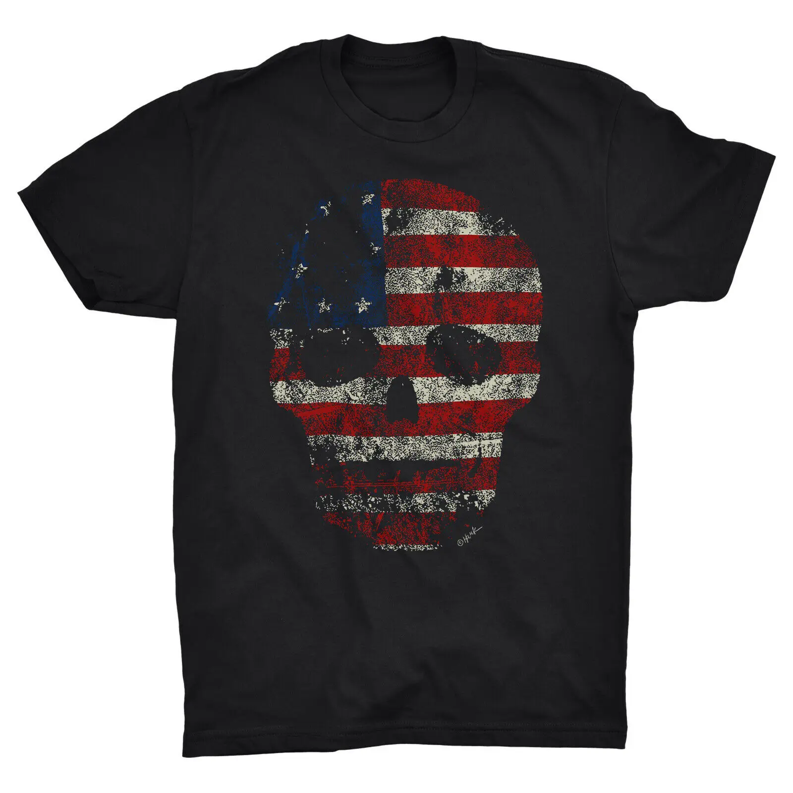 

Skull USA Flag Men T Shirt United States Of America Skeleton Bones Mask