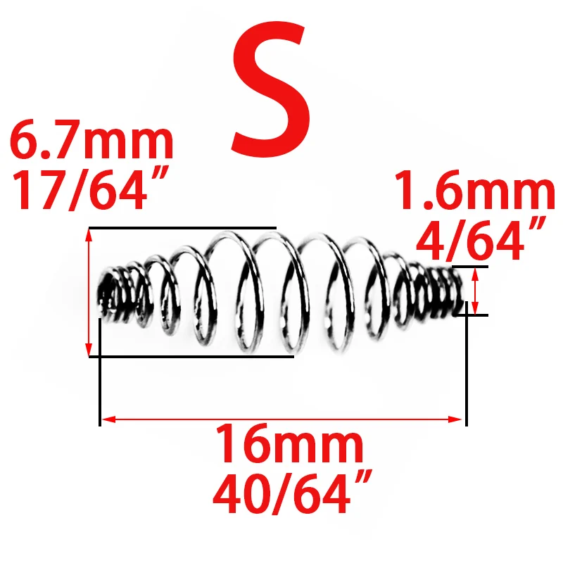 S 100pcs spring 100pcs Spring set Fishhook Swivel Carp Fly Fishing Hooks Single Circle Fishing Tackle Accessories jig Lure Line Cord Tool - Цвет: S 100pcs spring