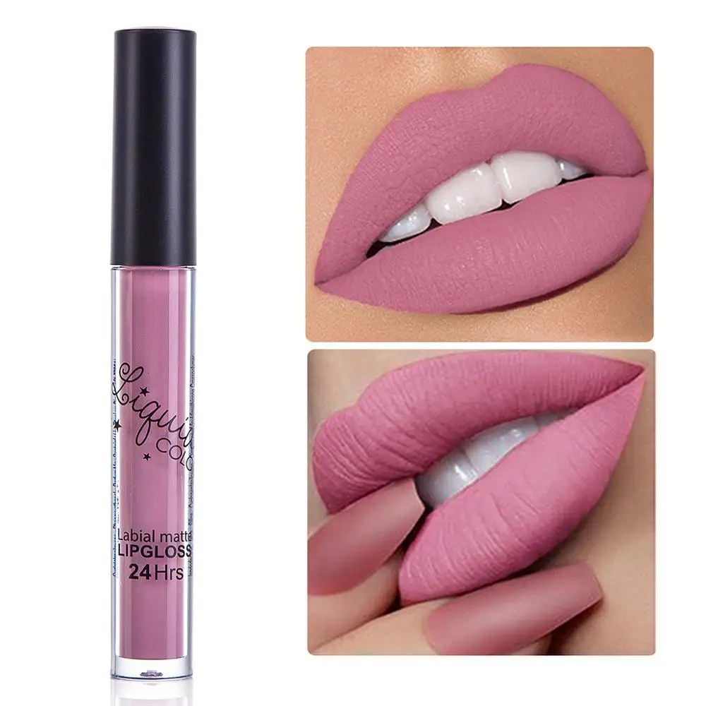 Матовая жидкая помада увлажняющее средство для макияжа водостойкая шелковистая