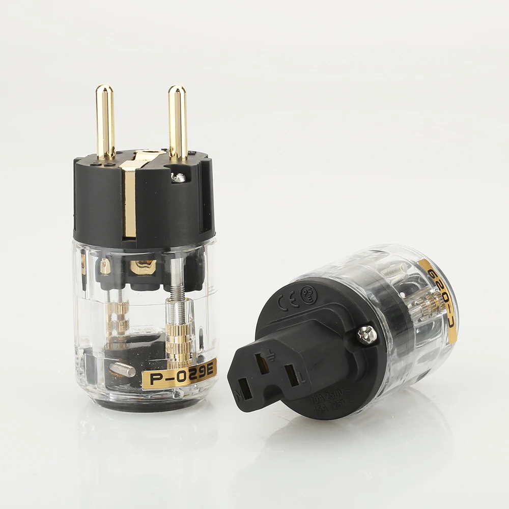 Пара P029E + C029 штепсельная вилка европейского стандарта разъем питания IEC hifi diy штепсельная вилка кабеля питания