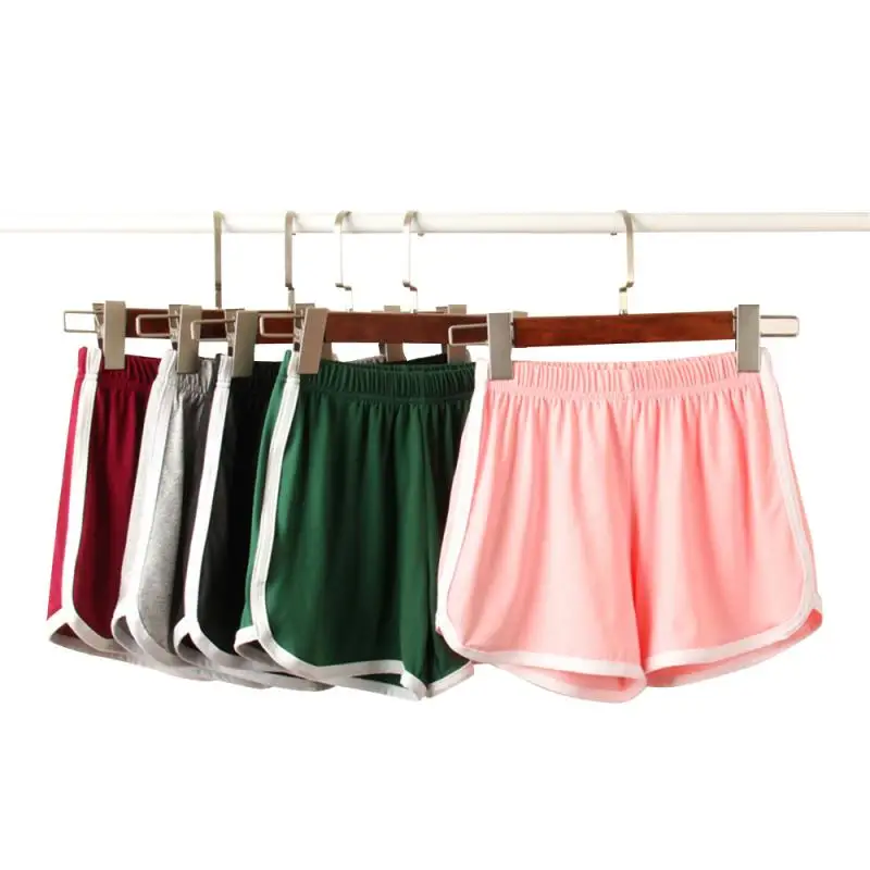 Короткие женские шорты для йоги летние полосатые спортивные женщин бега фитнеса