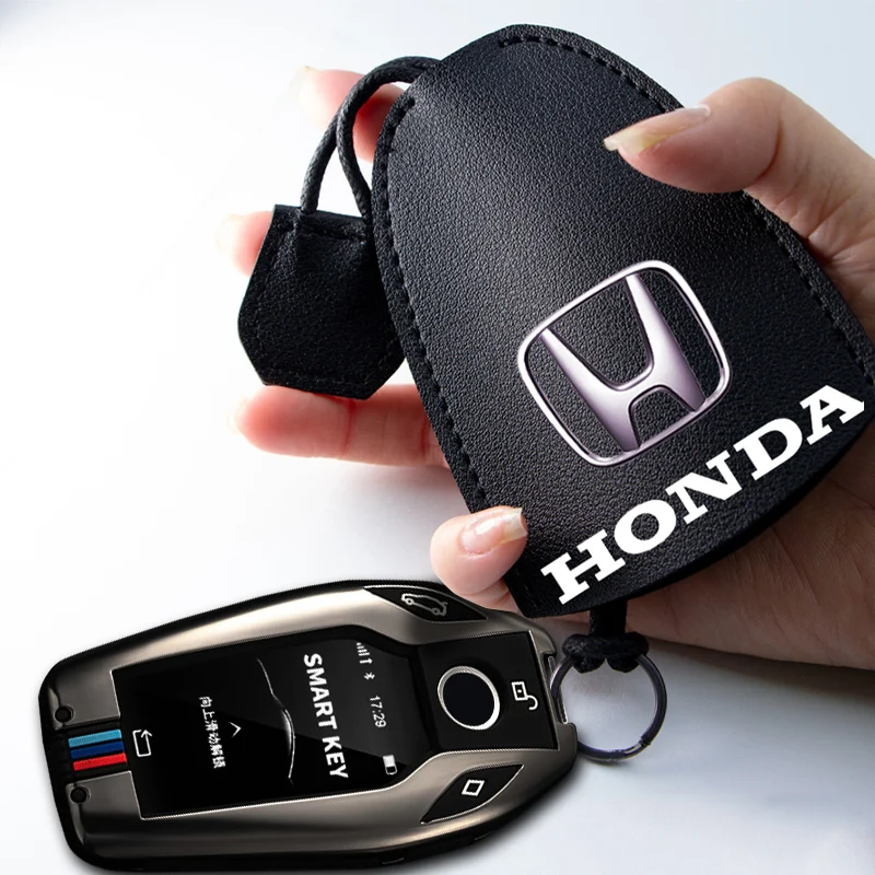 

1pcs Leather TPU Car Key Case Cover Protector for Honda Civic Accord Pilot Crv Hrv Jazz Odyssey Insight Cr-Z Case Fob Skin Shell