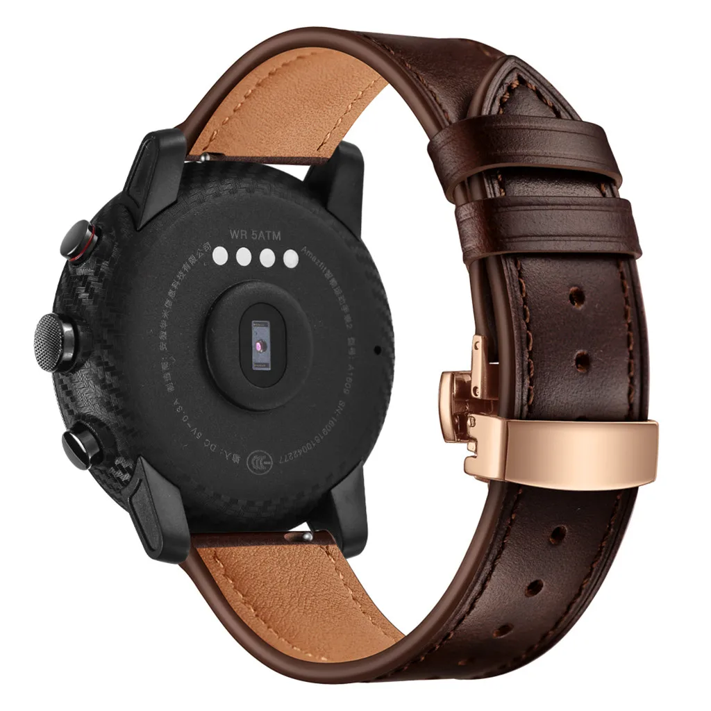 Сменный кожаный ремешок для часов Xiaomi Huami AMAZFIT 2/2S Stratos фитнес трекер 2019 #