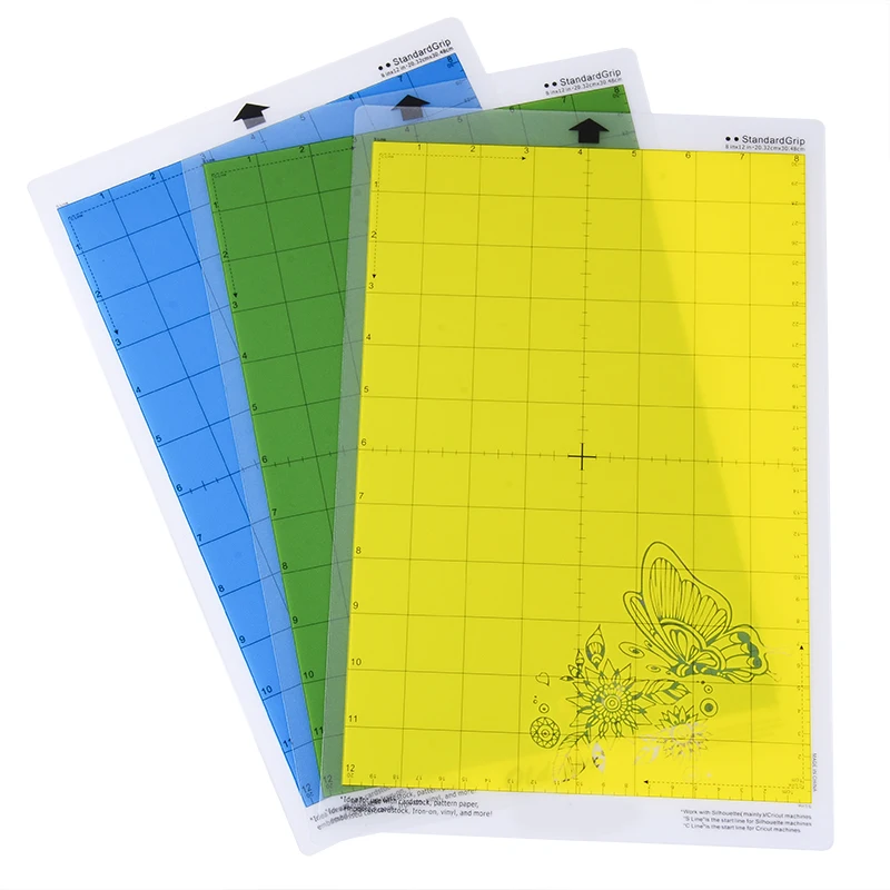 Сменный коврик для резки 8*12 дюймов 3 шт. Нескользящие коврики из ПВХ с захватом