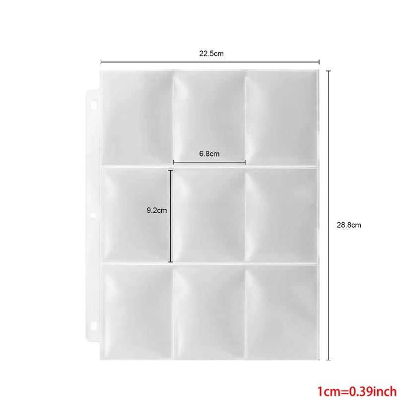 20 штук торговой игровые карты рукава хранение бумажников страницы альбома