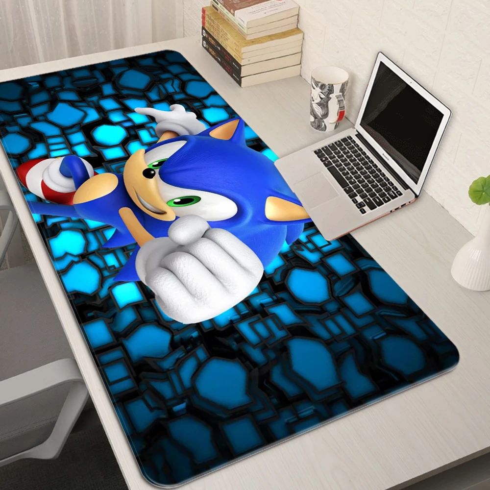 

Милые коврики для мыши Sonic Design, большой игровой коврик для мыши под заказ, Настольный коврик для мыши с фиксируемой кромкой, Настольный коври...