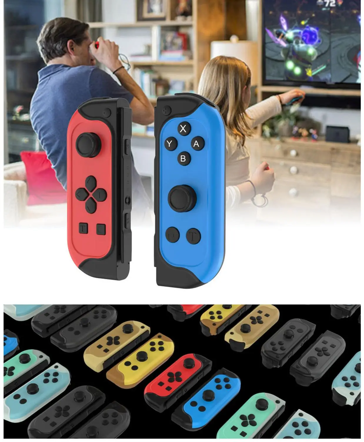 

FOR JYS Wireless Controller for Nintend Switch joy Joystick NFC Screenshot Screenshot Vibration 2Turbo Handle Grip NS Console