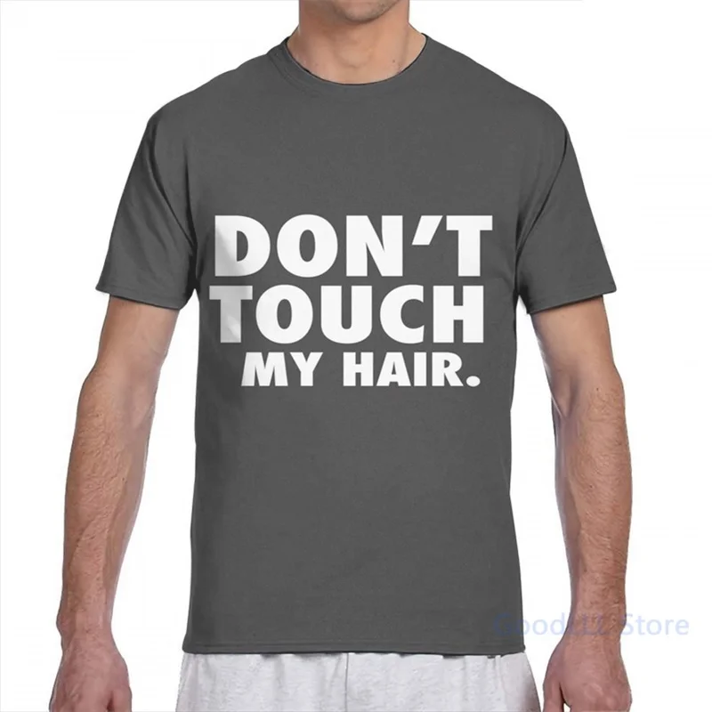 Мужская футболка с принтом Dont Touch My Hair модная короткими рукавами для мальчиков и