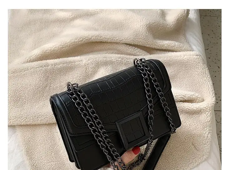 Маленькие женские сумки через плечо из искусственной кожи с каменным узором 2019