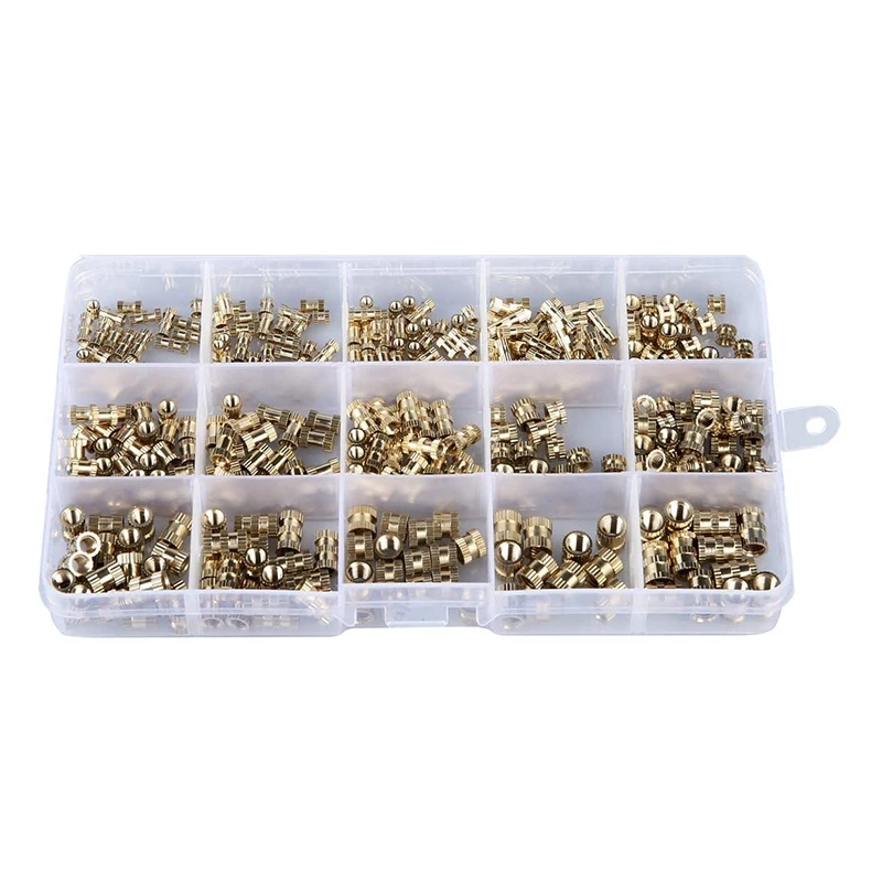 360 шт. резьбовые вставки женские накатанные гайки круглые литые латунные впрыски