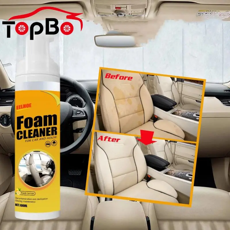 

30/100ml Auto Leather Multi-purpose Foam Agent Foam Cleaner Clean Wash Maintenance Car Seat Surfaces Home Cleaning Foam Spray