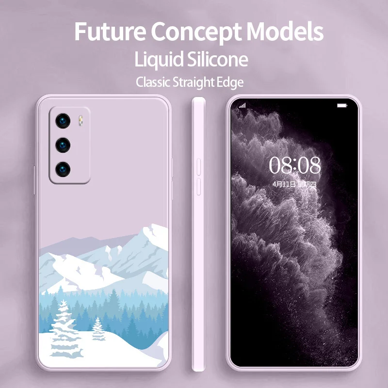 

Mountain Phone Case For Huawei P40 P30 P20 Pro Lite Camera Protective Cover On Huawei Mate 40 30 20 Pro Lite P Smart 2021 Y7A