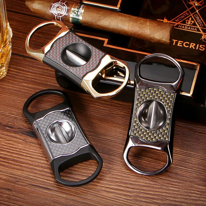 CIGARLOONG Роскошные гаджеты Портативный нержавеющей стали металла сигары резак три цвета на выбор V сигары резак CLE-30008