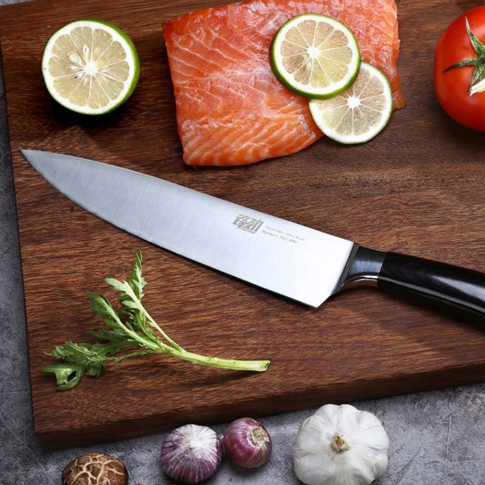 

Knives quality Stainless Steel 8 inch Japanese Santoku Chef Knife Kitchen Knife Slicing knife For Meat Fruit Vegetable tools