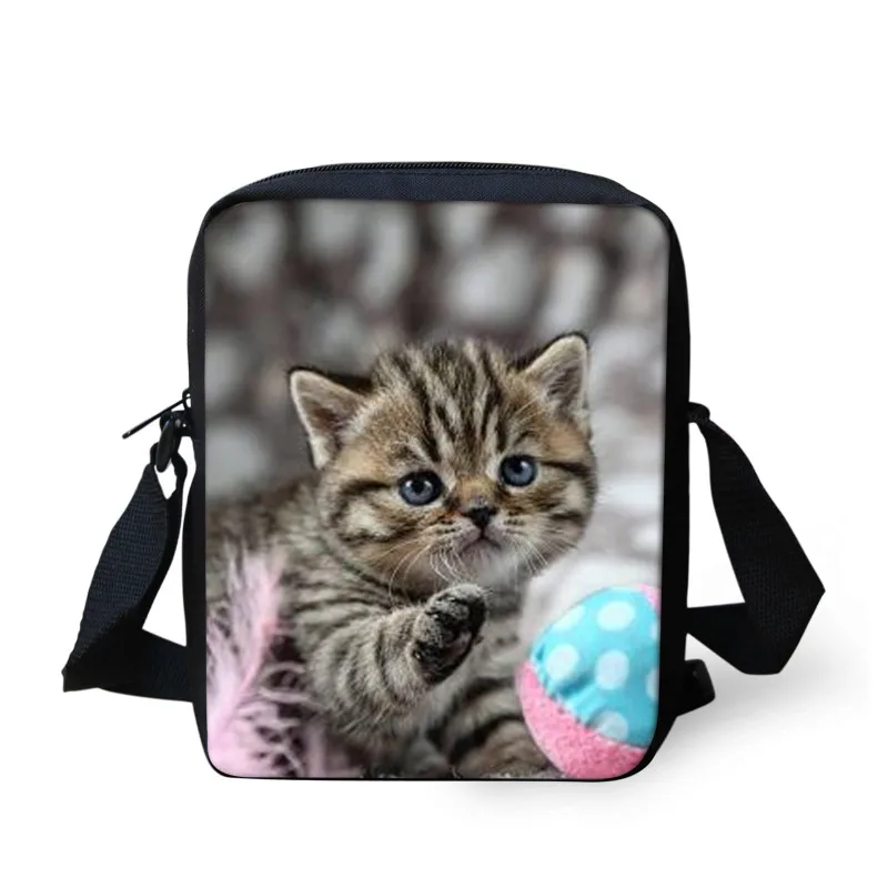 Новое поступление модные сумки через плечо с милым непослушным котом для