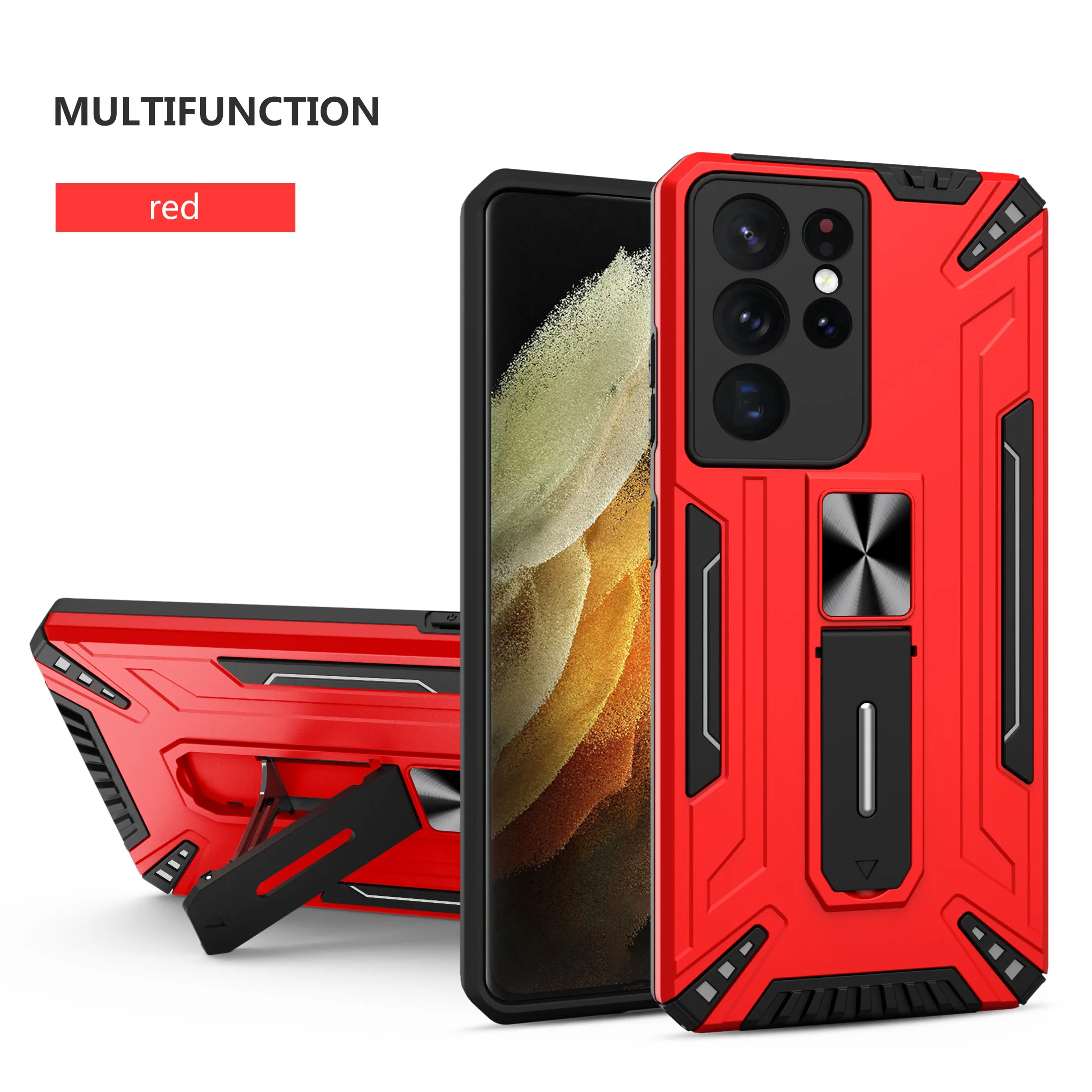 

KEYSION Shockproof Case For Samsung S21 Ultra S21 + Plus S21 S20 FE Car Holder Back Cover For Galaxy A82 A72 A52 A42 A32 A22 A12