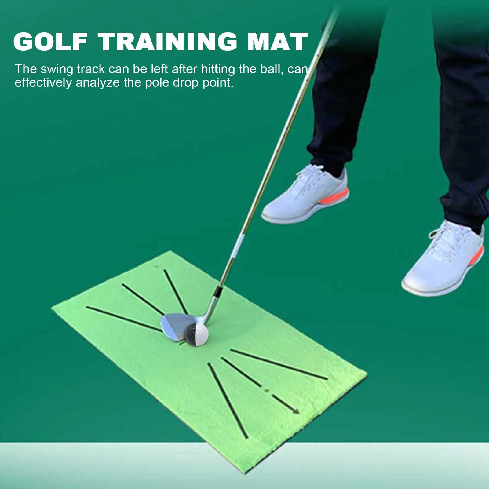 

Golf Training Mat Golf Batting Mat Ball Set Golf Practice Training Aid Rug Golf Swing Hitting Mat For Home Indoor Office Use
