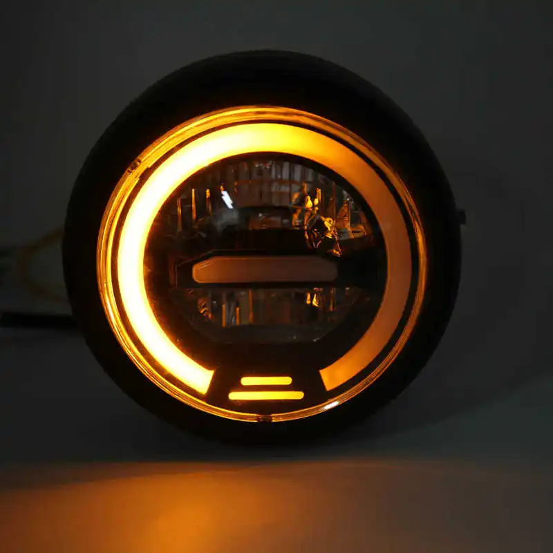 

Auto Accessories fog lights 6.5in Motorcycle Front LED Headlight Vintage White Light Modification Universal 12-24V led
