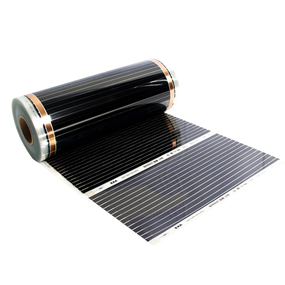 

Infrared Underfloor Heating Film 220V Electric Warm Floor System 80W/m2 50CM Width Home Warming Heating Foil Mat Made In Korea