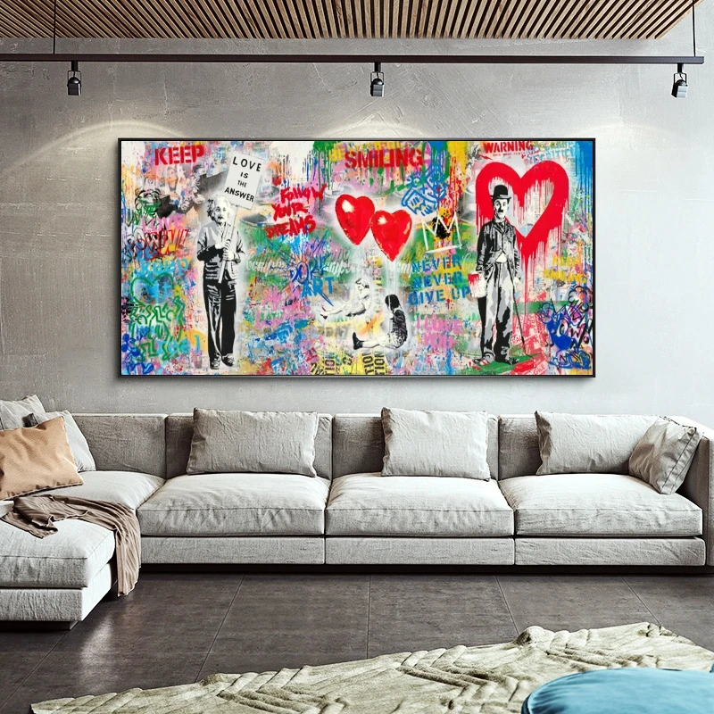 

Graffiti Banksy Street Art Follow Your Dream Canvas Painting Wall Art Poster Prints Picture for Modern Home Decoration Cuadros
