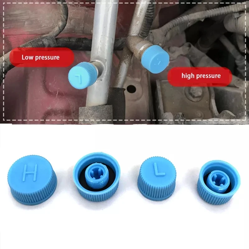 

100 pairs of HVAC air conditioner R134a valve core cover suitable for all cars high pressure H low pressure L