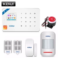 kerui home security alarm system w181 gsm wifi connection mobile app receiving color screen wireless security burglar alarm kit