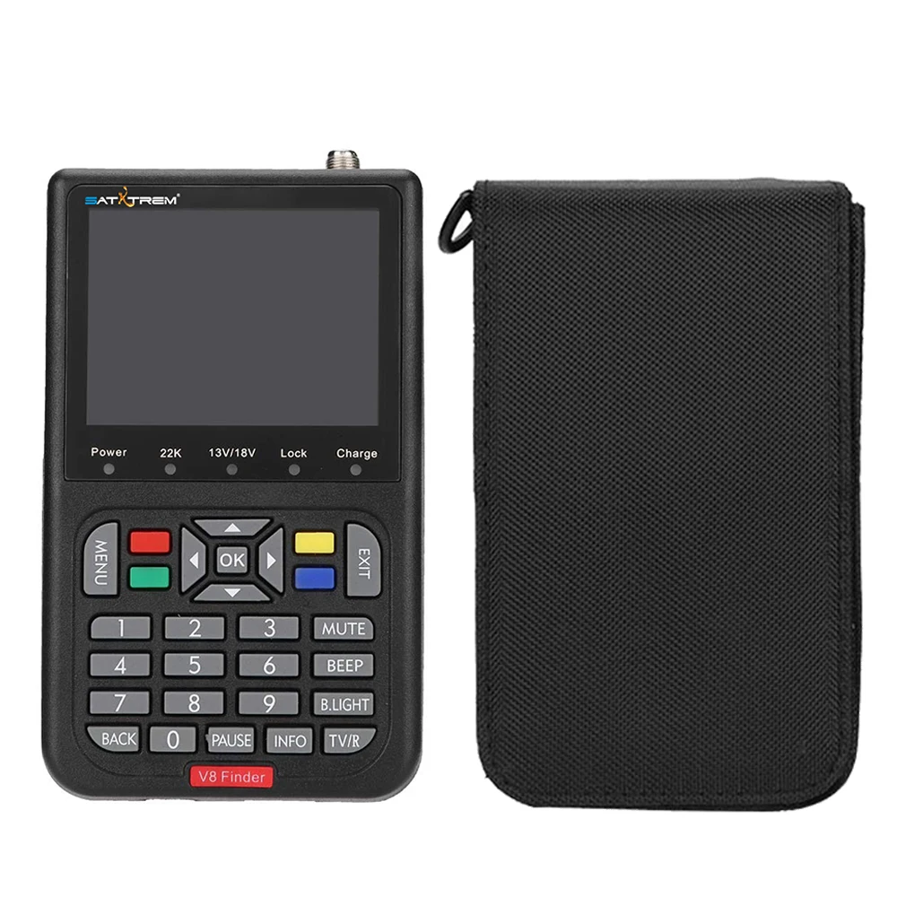 Satxtrem V8 Finder DVB-S2 спутниковый сигнал Finder спутниковый измеритель Sat Finder 1080P FTA 3," ЖК-дисплей для Satelite ресивер HD