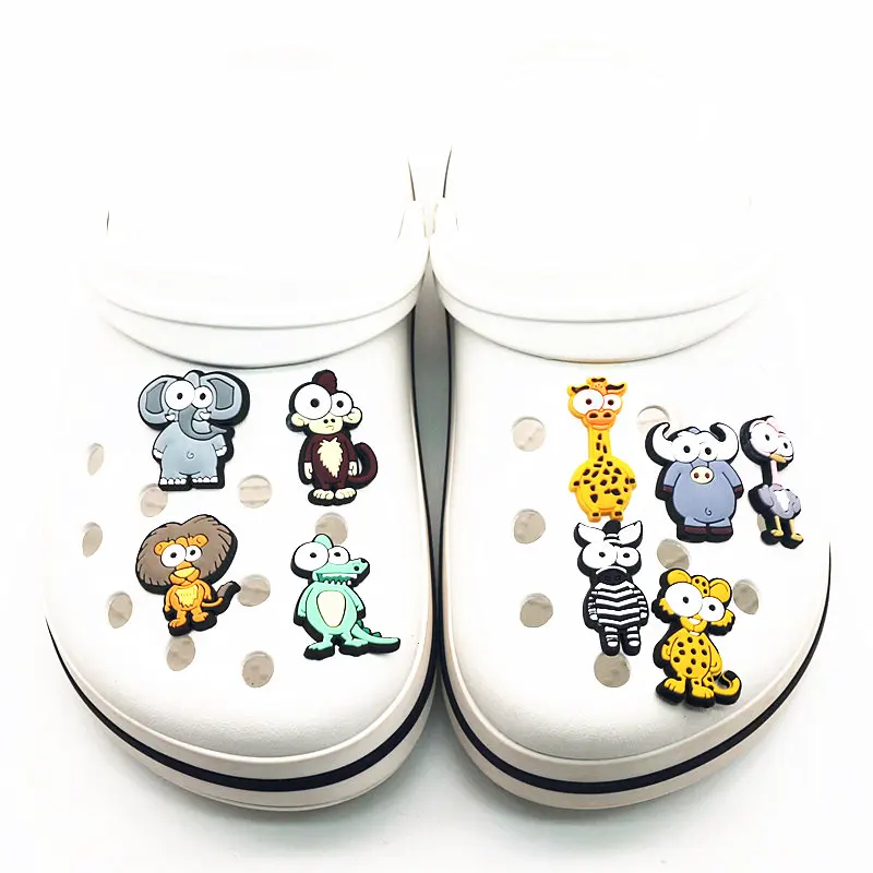 Novelty Cartoon Shoe Charms Accessories Novelty Japan Big Eye Animals Shoe Buckle Decoration for croc jibz Kids Party X-mas Gift