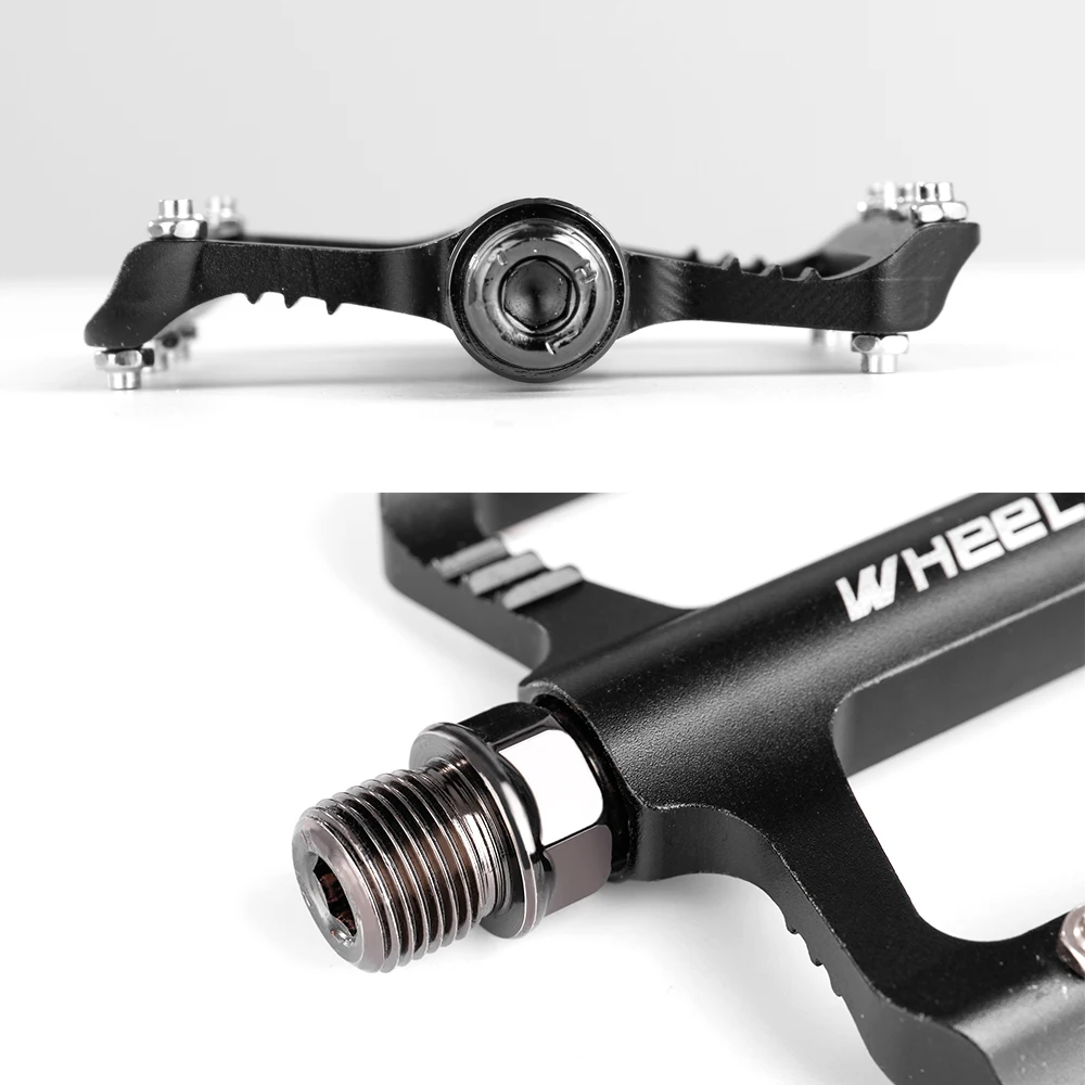 2 pcs WHEEL UP Aluminum Alloy Bearing Dead Fly Pedal Non-slip Foot Accessories Mountain Bike Bicycle Pedals Nylon Fiber | Спорт и