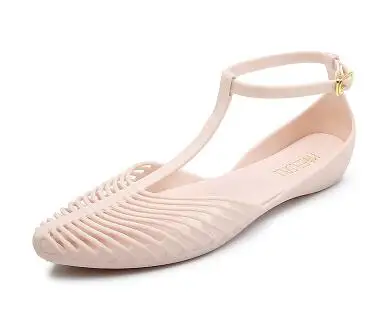 pink frosted Eiswelt в римском стиле; стильная обувь для женщин; обувь на плоской подошве с внутренним каблуком, с острым носком, обувь с ремешком в виде буквы т, с вырезными элементами, из флока, женские летние пляжные сандалии Студенческая обувь для девушек; большие размеры 34-40, 39 - Цвет: pink frosted