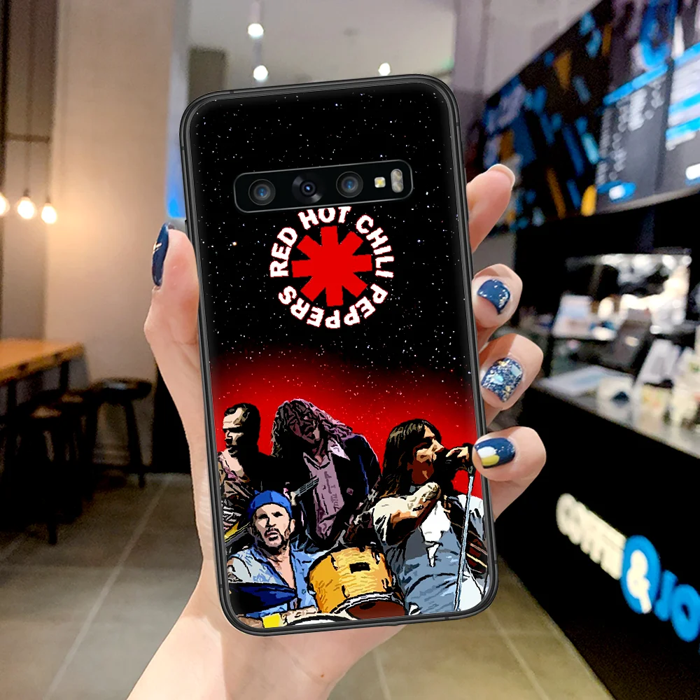 

RHCP Rock Metal Band Phone Case For Samsung Galaxy Note S 8 9 10 20 Plus E Lite Uitra black Coque Painting Shell Trend